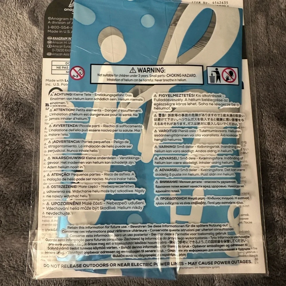 Baby Boy Balloons Gender Reveal Shower Foil 3 Packs Party Decorations